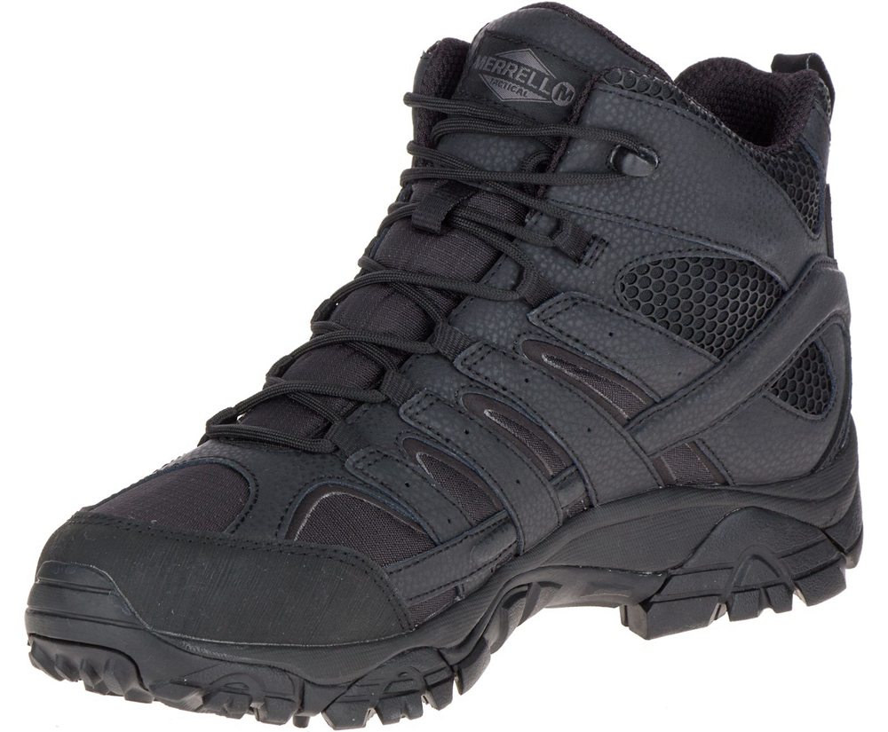 Merrell Boots Black - Moab 2 Mid Tactical Waterproof - Mens 97NDWAFJS